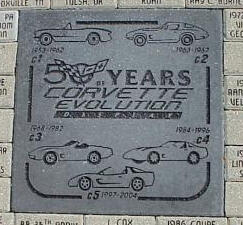 50 years of Corvette Anniversary Brick design